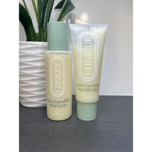 NEW‎ Vtg Clinique Extra Benefits 6 oz Shampoo & 4 oz Conditioner FULL SIZE RARE